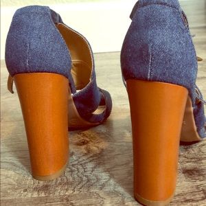 SOLD - Bamboo Dark-Jean Brown Wood 4” Sandals